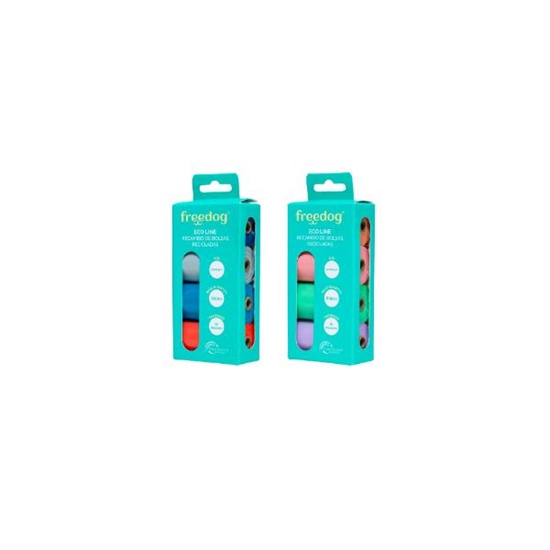 Picture of Freedog Mixed Colours Poo Bags | Durable & Handy 8 rolls